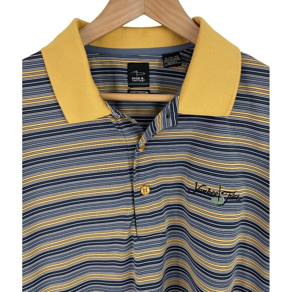 Page & Tuttle Mens Size XL Golden Yellow & Black Striped Short Sleeve Polo Shirt - Picture 3 of 7